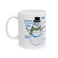 Snowman Anatomy | Mug | 11 oz | Ceramic | Funny Christmas | Holiday Mug | Gift