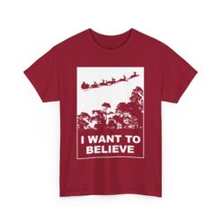 I Want To Believe In Santa | Unisex | Heavy Cotton | T-Shirt | UFO | Christmas