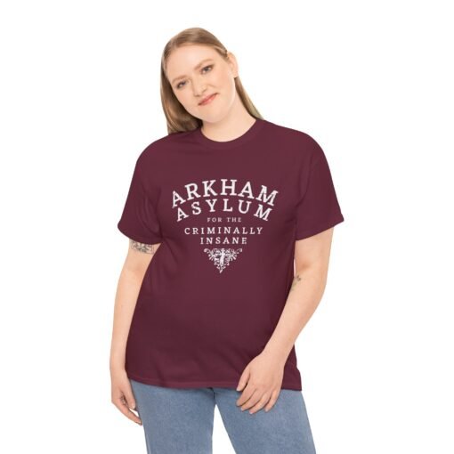 Arkham Asylum Superhero Villain Unisex Tee - Image 3