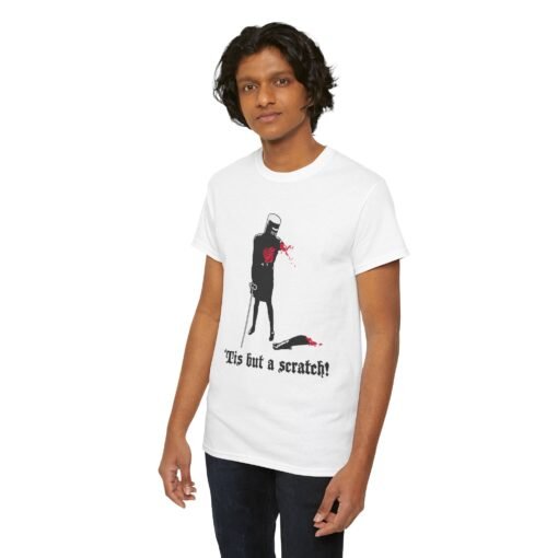 ⚔️ 'Tis But a Scratch Unisex Heavy Cotton T-Shirt – Bold, Brash & Barely Bleeding - Image 4