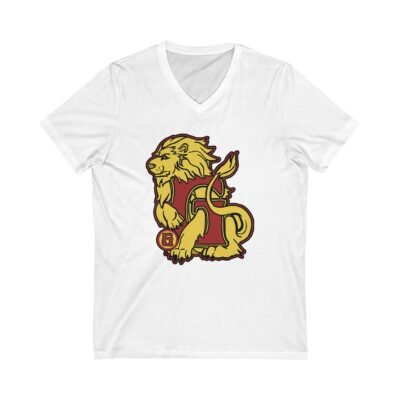 🦁 House of Lion Unisex V-Neck T-Shirt – Bravery With a Bold Edge