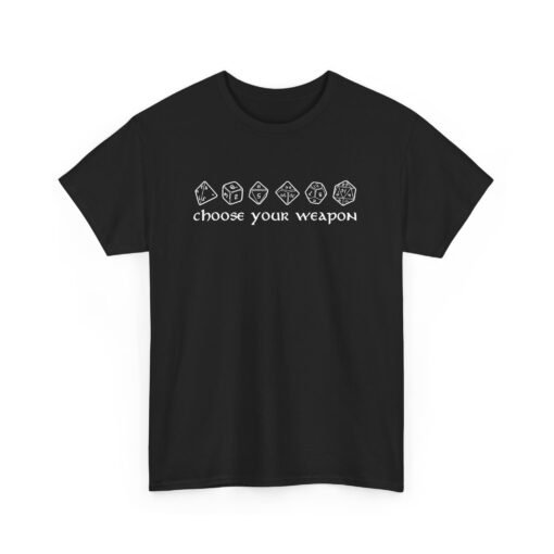 🎲⚔️ Choose Your Weapon Unisex T-Shirt – Roll with Style - Image 12
