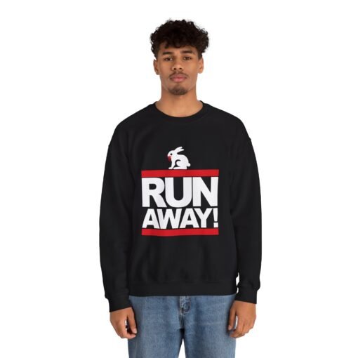 🐇 RUN AWAY Unisex Sweatshirt – Dangerously Funny, Surprisingly Cozy - Image 4