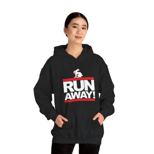 🐇 RUN AWAY Unisex Hoodie – The Killer Rabbit Strikes Again - Image 6