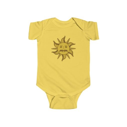 🌞 King Arthur’s Sun Emblem Baby Bodysuit – Tiny Royalty, Big Absurdity - Image 5