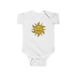 🌞 King Arthur’s Sun Emblem Baby Bodysuit – Tiny Royalty, Big Absurdity