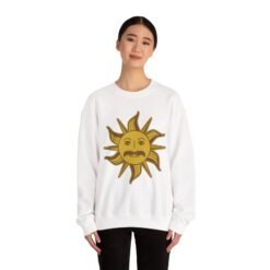 Alternative view of 🌞 King Arthur’s Sun Emblem Unisex Sweatshirt – Absurd Majesty, Maximum Comfort