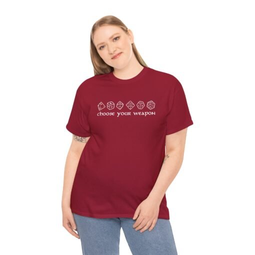 🎲⚔️ Choose Your Weapon Unisex T-Shirt – Roll with Style - Image 5