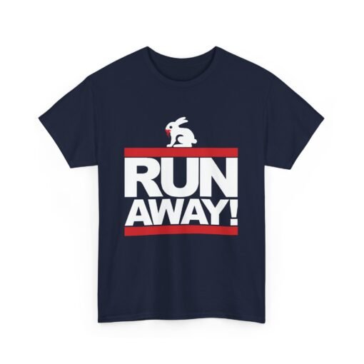 🐇 RUN AWAY Unisex T-Shirt – Fierce Bunny, Full Speed - Image 13