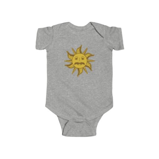 🌞 King Arthur’s Sun Emblem Baby Bodysuit – Tiny Royalty, Big Absurdity - Image 4