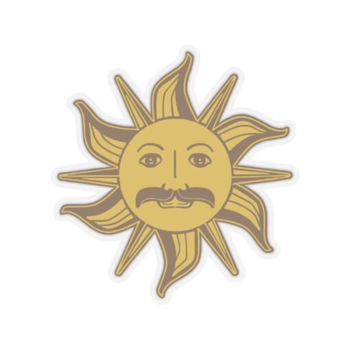 🌞 King Arthur’s Sun Emblem Indoor Sticker – A Radiant Relic of Absurdity - Image 4