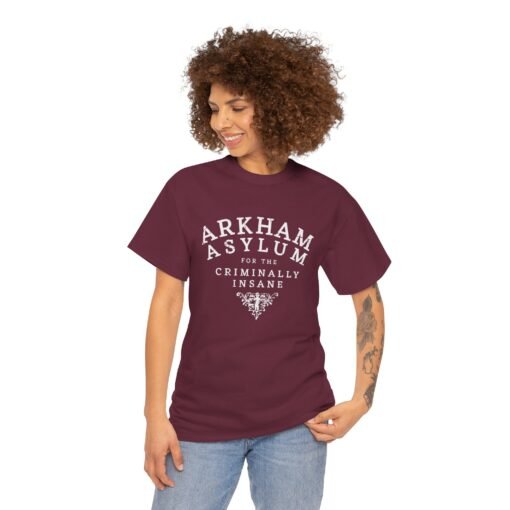 Arkham Asylum Superhero Villain Unisex Tee - Image 2