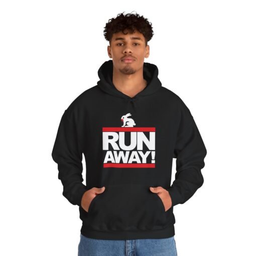 🐇 RUN AWAY Unisex Hoodie – The Killer Rabbit Strikes Again - Image 5