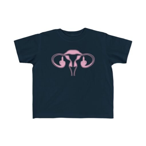 🩷✊ Middle Finger Ovaries Toddler T-Shirt – Tiny Tee, Big Attitude - Image 9