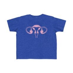 Alternative view of 🩷✊ Middle Finger Ovaries Toddler T-Shirt – Tiny Tee, Big Attitude