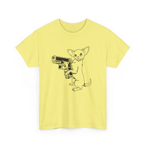 🔫🐾 Armed Chihuahua Unisex T-Shirt – Small Dog, Big Attitude - Image 17