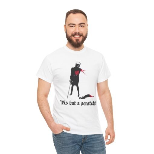 ⚔️ 'Tis But a Scratch Unisex Heavy Cotton T-Shirt – Bold, Brash & Barely Bleeding - Image 2