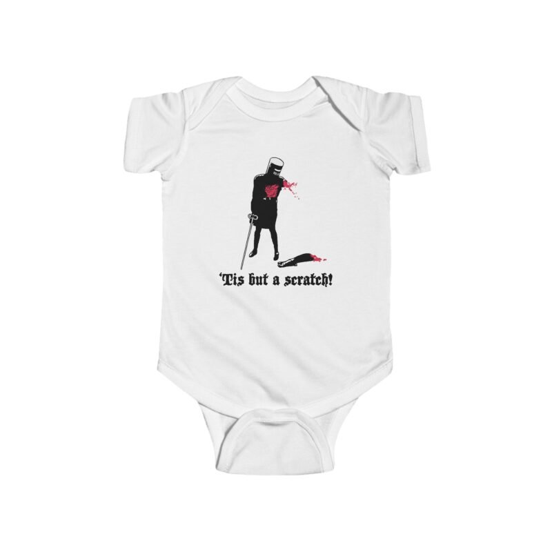 ⚔️ ‘Tis But a Scratch Baby Bodysuit – For the Toughest Tiny Knights