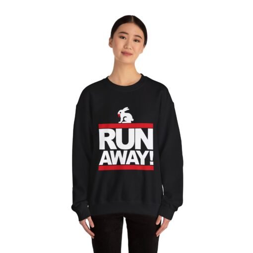 🐇 RUN AWAY Unisex Sweatshirt – Dangerously Funny, Surprisingly Cozy - Image 3