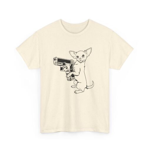 🔫🐾 Armed Chihuahua Unisex T-Shirt – Small Dog, Big Attitude - Image 16