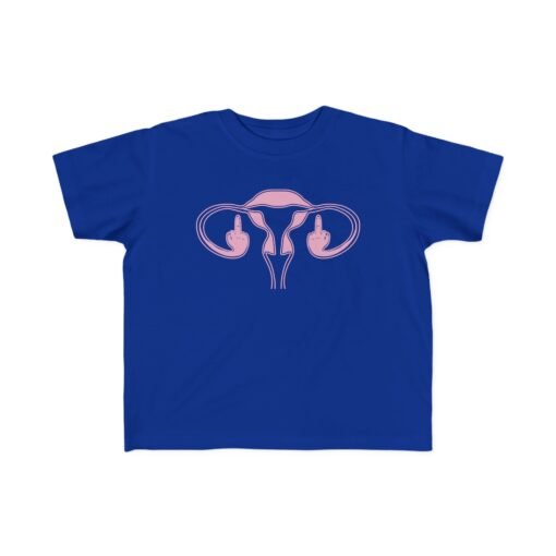 🩷✊ Middle Finger Ovaries Toddler T-Shirt – Tiny Tee, Big Attitude - Image 3