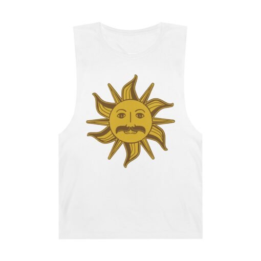 🌞 King Arthur’s Sun Emblem Unisex Barnard Tank – Quest in Comfort, Laugh in Style
