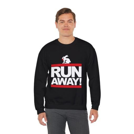 🐇 RUN AWAY Unisex Sweatshirt – Dangerously Funny, Surprisingly Cozy - Image 5