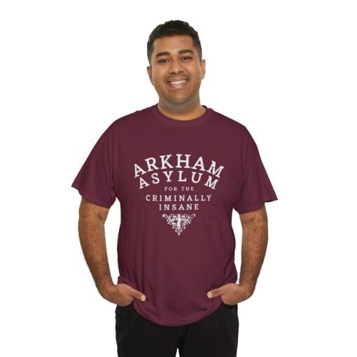 Arkham Asylum Superhero Villain Unisex Tee - Image 7