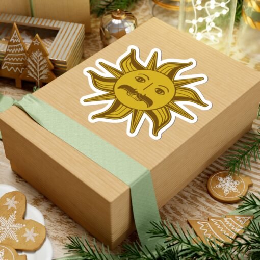 🌞 King Arthur’s Sun Emblem Indoor Sticker – A Radiant Relic of Absurdity - Image 3