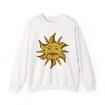 🌞 King Arthur’s Sun Emblem Unisex Sweatshirt – Absurd Majesty, Maximum Comfort