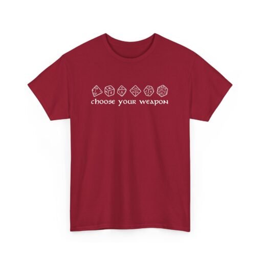 🎲⚔️ Choose Your Weapon Unisex T-Shirt – Roll with Style