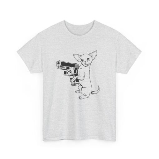🔫🐾 Armed Chihuahua Unisex T-Shirt – Small Dog, Big Attitude - Image 13
