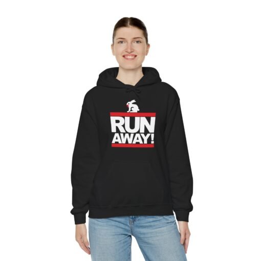 🐇 RUN AWAY Unisex Hoodie – The Killer Rabbit Strikes Again - Image 4