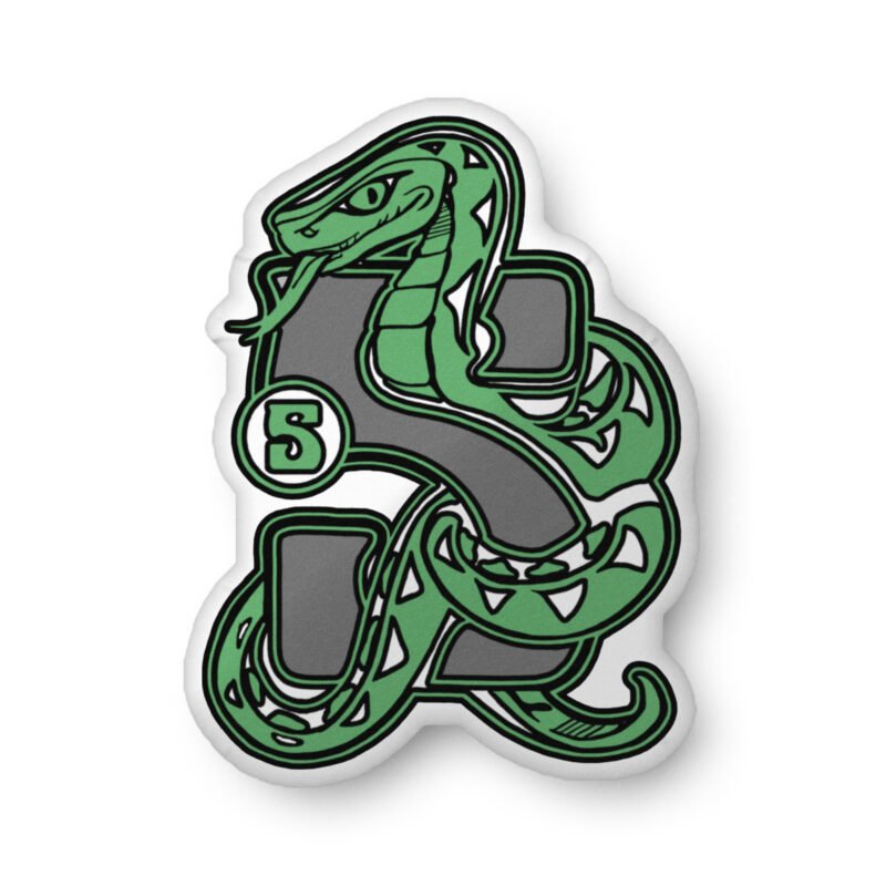 🐍 House of Snake Custom Shaped Throw Pillow – Cunning Comfort in Every Curve