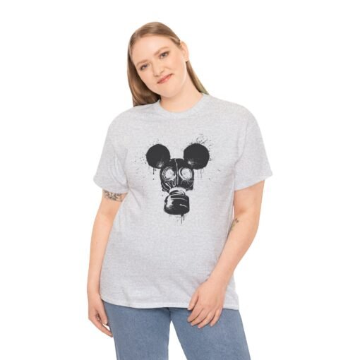 🐭☣️ Gas Mask Mouse Unisex T-Shirt – Cute, Creepy, and Ready for Anything - Image 6