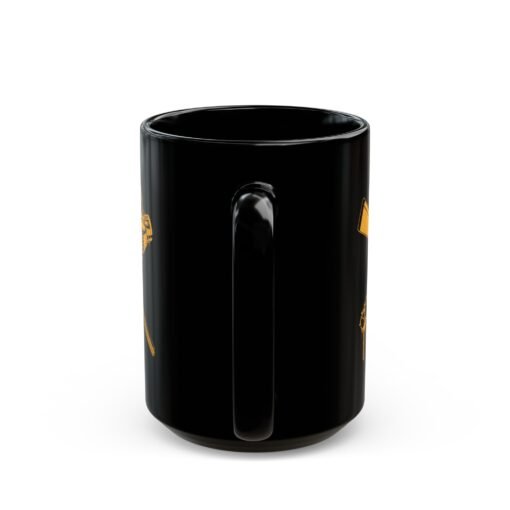 🔫🪓 Groovy Black Mug – Hail to the Caffeine, Baby - Image 12
