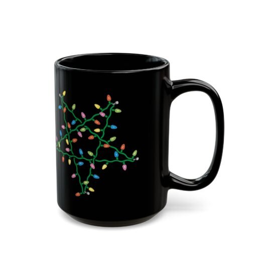 ☕ Holiday Pentagram Black Mug – Sip Your Cocoa with a Side of Chaos - Image 9