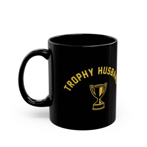 ☕🏆😎 Trophy Husband Black Mug – Sip Like a Winner - Image 2