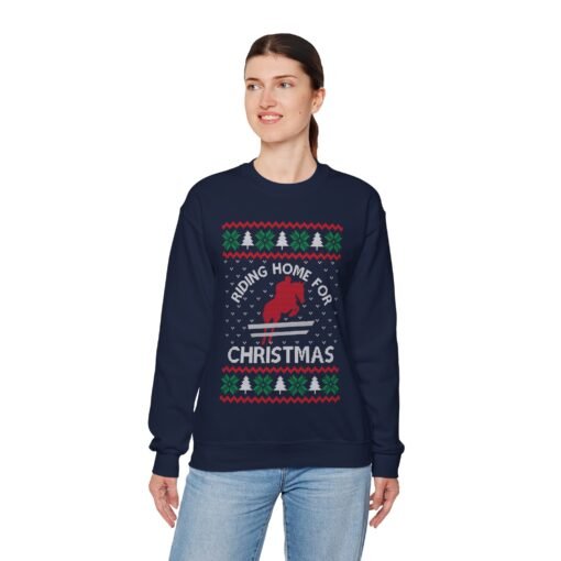 🐎🎄 Riding Home for Christmas Unisex Sweatshirt – Hooves, Holidays & Ugly Sweater Vibes - Image 8