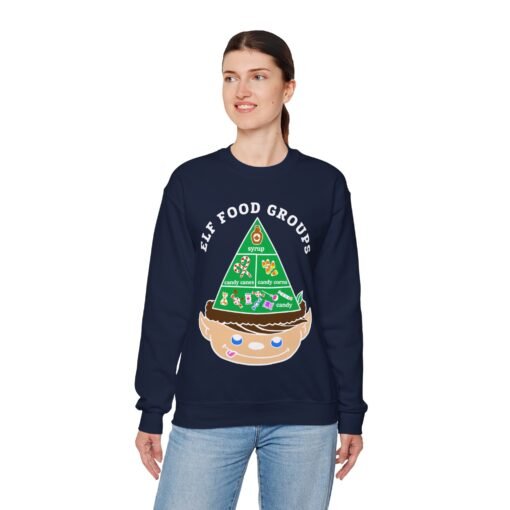 🍬 Elf Food Groups Unisex Sweatshirt – Warm, Whimsical, and Loaded with Sugar - Image 8