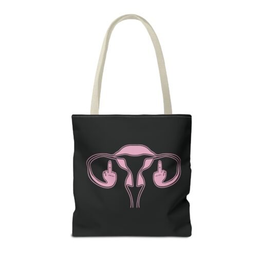 🖕🩷 Ovaries with Middle Fingers Tote Bag – Boldly Carry It All - Image 30