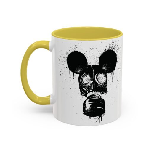 🐭☣️ Gas Mask Mouse Accent Mug – Sip with a Side of Strange - Image 48