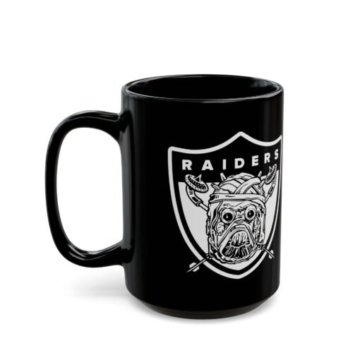 ☕🏈🔥 Tusken “Raiders” Black Mug – Intergalactic Grit, Silver & Black Style - Image 9