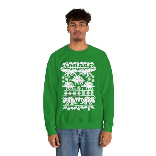🦖🎄 Dino-Mite Christmas Unisex Sweatshirt – Ugly Sweater Style with Prehistoric Cheer - Image 5