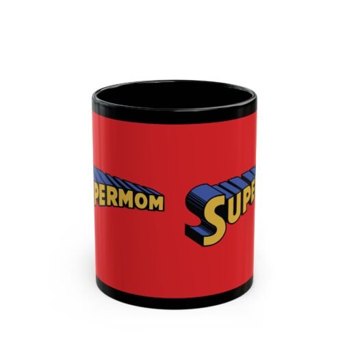 🦸‍♀️ Supermom Black Mug – Fuel for the Everyday Hero - Image 3