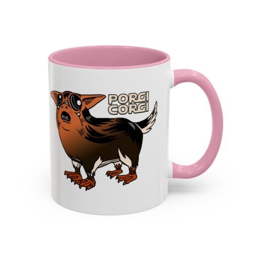 ☕🐶🐧✨ Porgi Corgi Color Accent Mug – Sip with Galactic Cuteness - Image 38