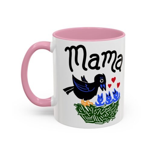 ☕ Mama Bird Color Accent Mug – Love From Above - Image 44