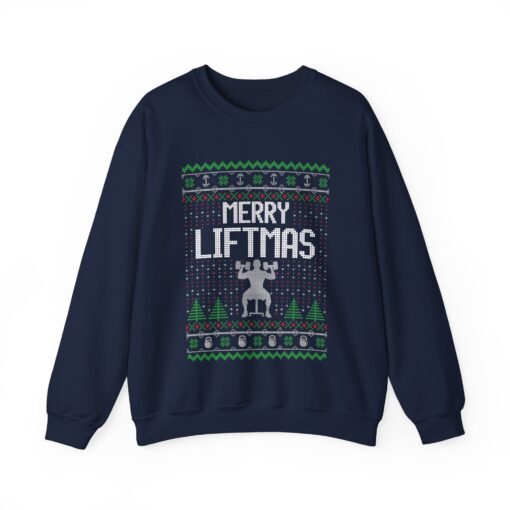 💪🎄 Merry Liftmas Unisex Sweatshirt – Flex Those Festive Gains - Image 13