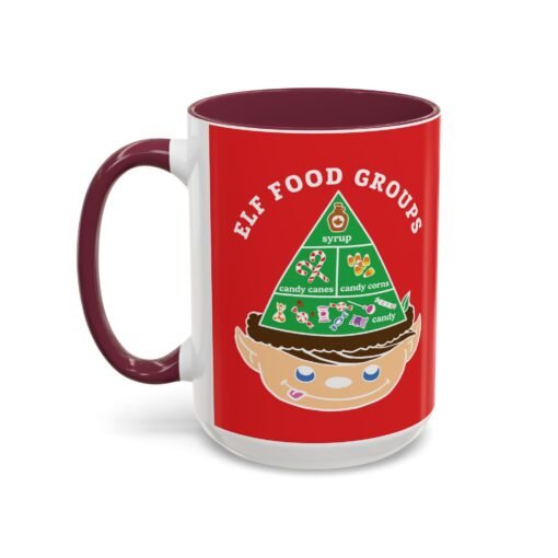 ☕🍬 Elf Food Groups Color Accent Mug – Sweet Sips from the North Pole - Image 76