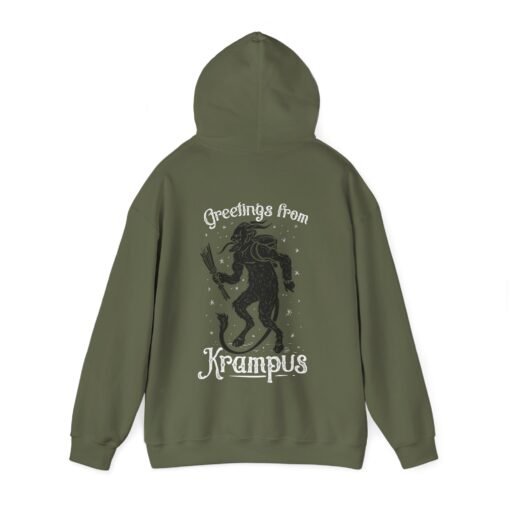 👹 Greetings From Krampus Unisex Hoodie – Holiday Fear Has Never Been So Cozy - Image 7